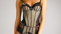 Lingerie blondes woman stockings