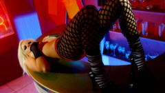 Lingerie blondes woman stockings