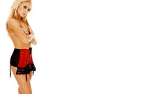 Lingerie blondes woman topless