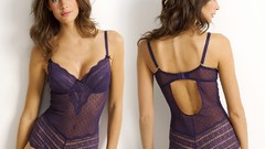 Lingerie brunettes woman