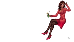 Lingerie brunettes woman stockings