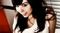 Lingerie brunettes woman white