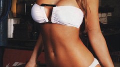 Lingerie brunettes woman white