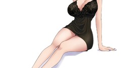 Lingerie cleavage hentai high heels