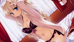 Lingerie panties blue eyes