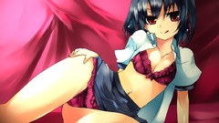 Lingerie touhou black hair shameimaru aya ecchi video games 