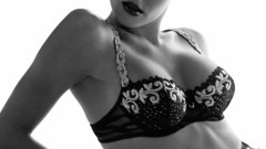 Lingerie woman close-up advertisement