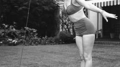 Lingerie woman Garden outdoors