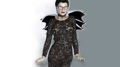 Lingerie woman glasses see-through