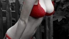 Lingerie woman red selective