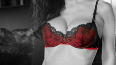 Lingerie woman selective coloring