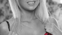 Lingerie woman selective coloring