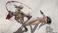 Lingerie woman Undead zombies