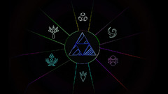 Link triforce black background