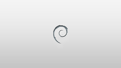 Linux debian white background