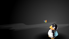 Linux Penguins funny butterfly