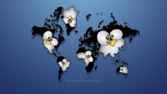 Linux tux Penguins Maps