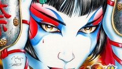 Lips asians artwork faces