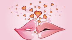 Lips kissing