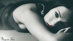 Lips Megan Fox models Simple Background