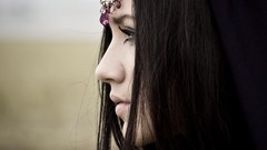 Lips Profile faces brunettes portraits