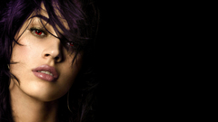 Lips purple hair red