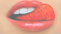 Lips strawberries