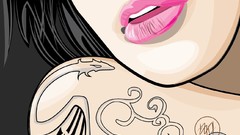 Lips tattoos vector art
