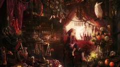 Little Red Riding Hood anime girls artwork