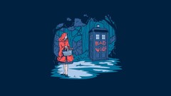 Little Red Riding Hood blue background Doctor Who Red Riding 