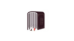 Little Red Riding Hood white background minimalistic fairytales