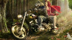 Little Red Riding Hood Wolves funny digital forests red hood 