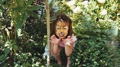 Little tiger girl funny