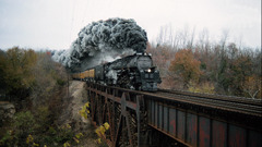 Locomotive fast landscape train