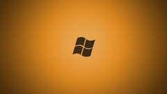 logo microsoft Minimalism orange background Windows technology