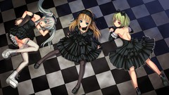 Lolita fashion bare shoulders black dress askray original 