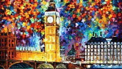 London Big Ben Leonid Afremov