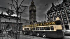 London bus urban selective coloring