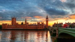 London England evening palace colors Bridges rivers Buckingham 