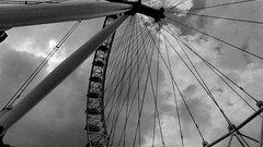 London Eye London Ferris Wheel monochrome Europe photography
