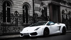 London Lamborghini grayscale