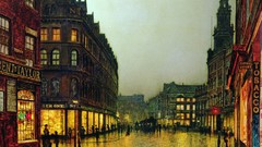 London paintings cities artwork John Atkinson Grimshaw