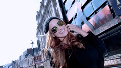 London smiling Jordan Carver