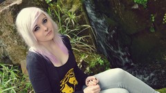 Loneliness nature woman blondes