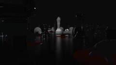 Lonely chess pieces cgi