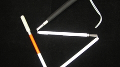 Long cane folded high