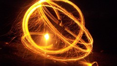 Long exposure flame abstract
