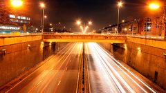 Long exposure road street