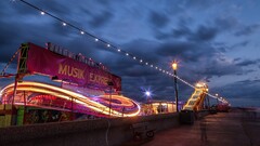 long exposure sky outdoors urban lights