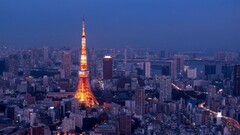 long exposure Tokyo cityscape night Japan Asia sky